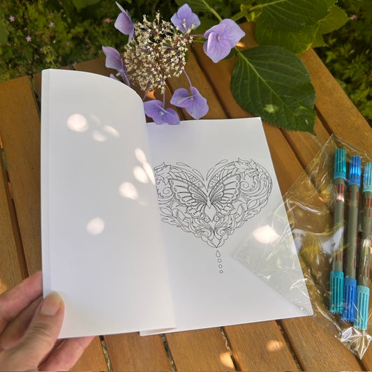 Colouring Journal | Schrijven, tekenen & kleuren | Inclusief 3 Faber-Castell Duo stiften