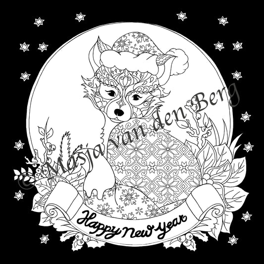 wasbeertje met kerstmuts en sterretjes