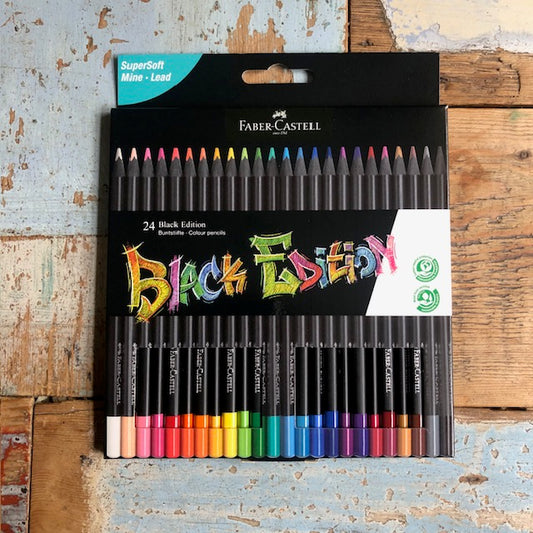 24 stuks Black edition Kleurpotloden / Prachtige set om mee te beginnen