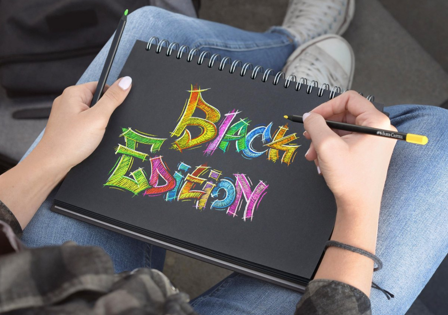 50 stuks Black edition Kleurpotloden / geschikt voor kleuren op nummer