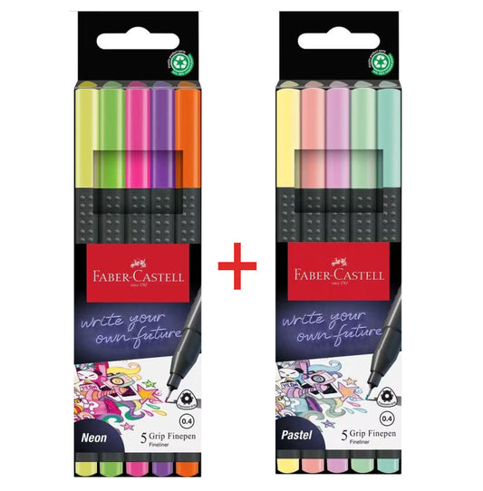 FINELINERS Faber-Castell 2x 5 stuks